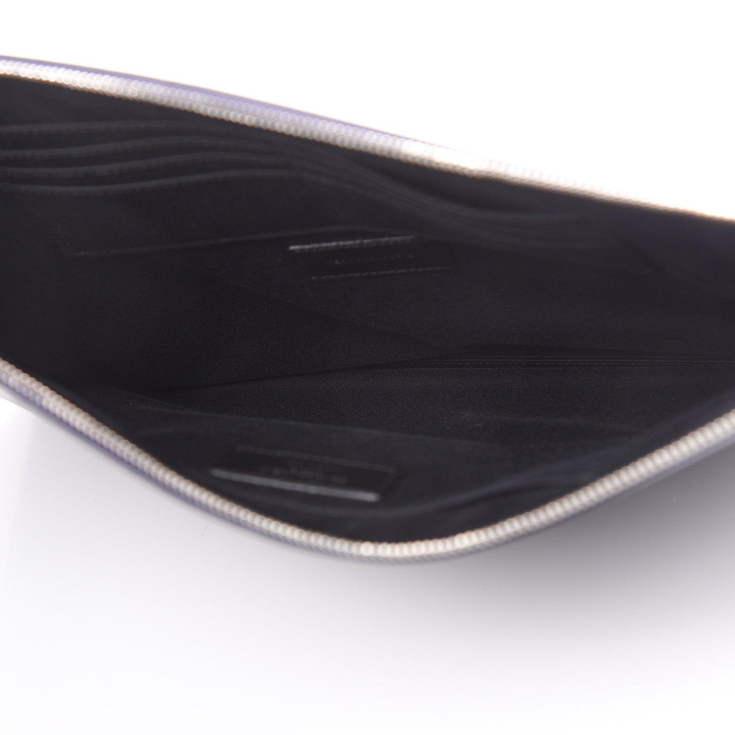 Saint Laurent Matte Grain De Poudre Zipped Document Holder Deep Marine 5 of 9
