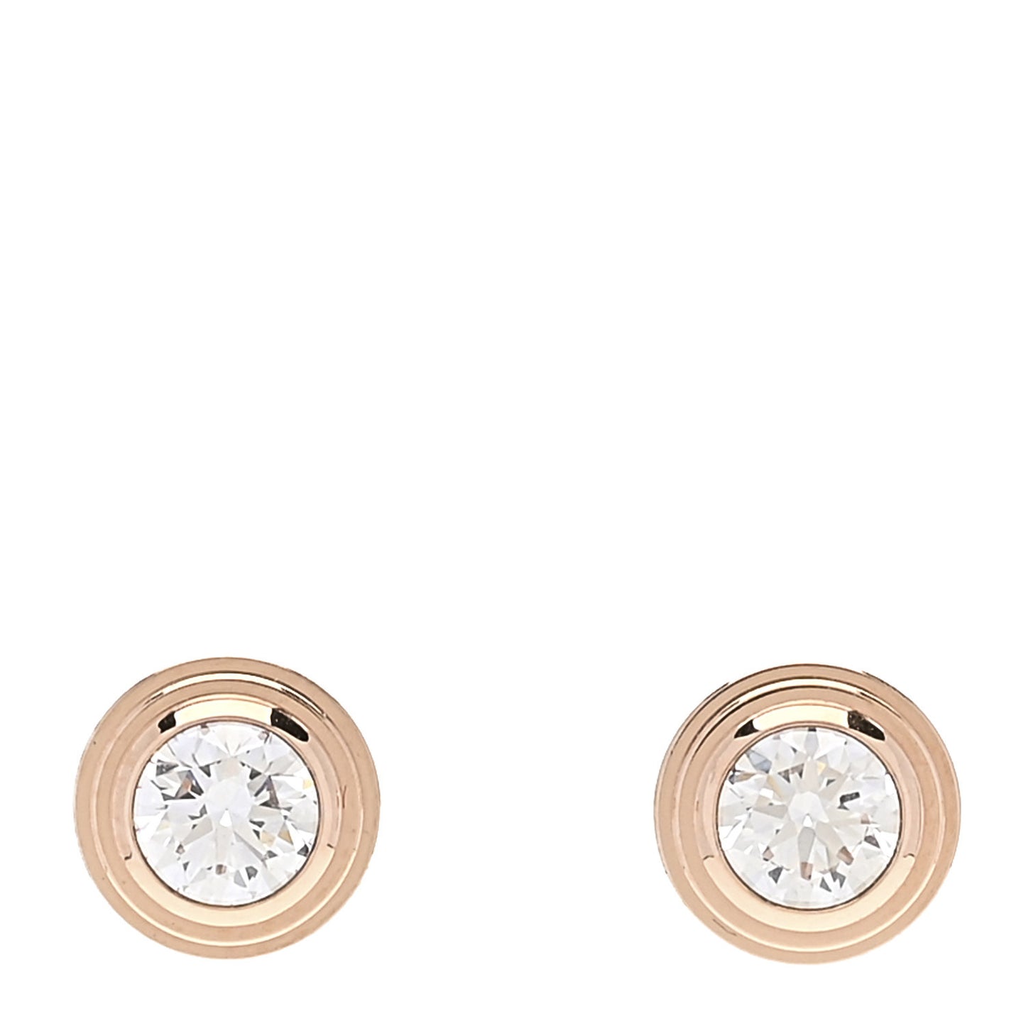 18K Pink Gold Diamond MM D'Amour Earrings