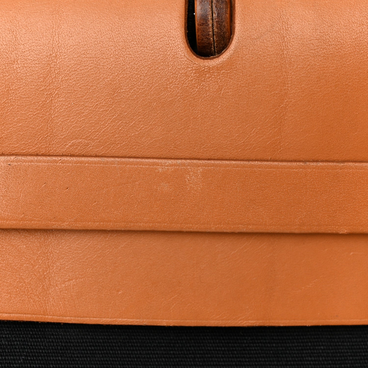 Hermes Toile Vache Calfskin Herbag 30 PM Black Natural 11 of 12