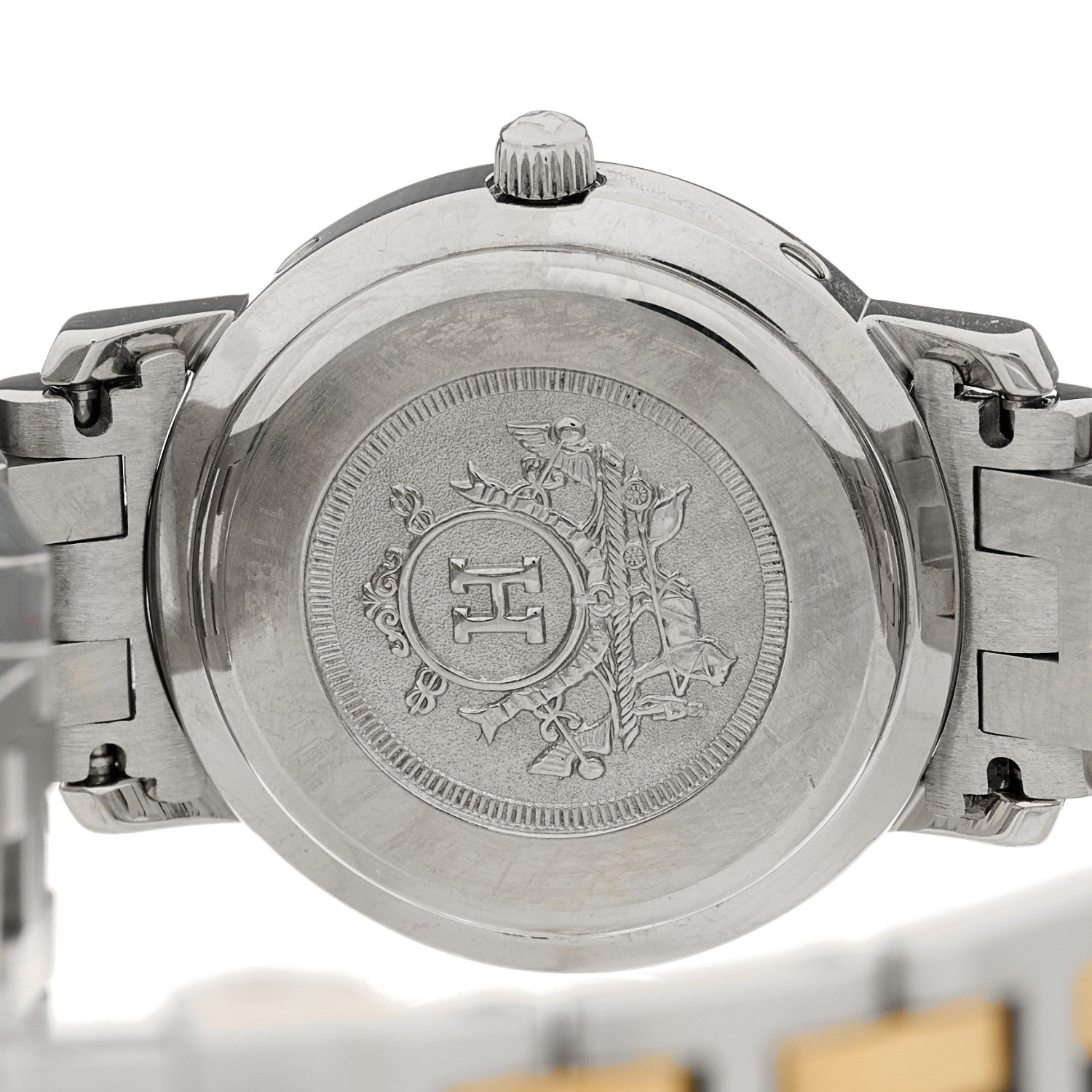 Hermes Stainless Steel 24mm Clipper Quartz Watch Gold 4 of 4
