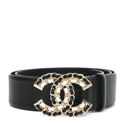 Chanel Calfskin CC Chain Belt 85 34 Black 1 of 7