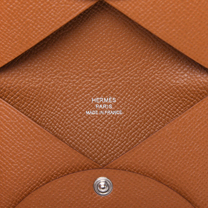 Hermes Epsom Calvi Card Case Gold 10 of 12