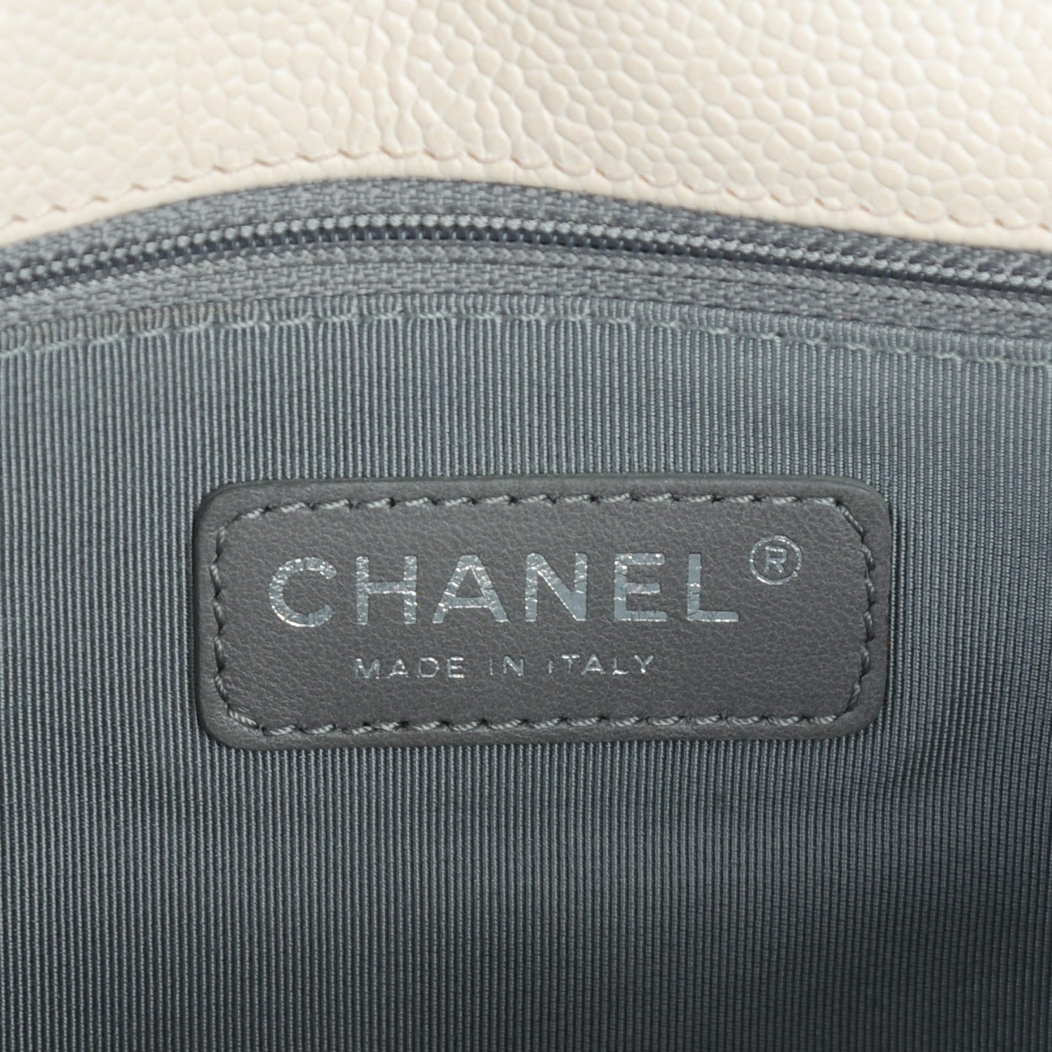 Chanel Caviar Quilted Medium French Riviera Flap White 6 of 7