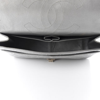 Chanel Metallic Aged Calfskin Quilted 2.55 Reissue 227 Flap Argent Fonce 5 of 23