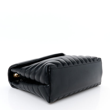 Saint Laurent Calfskin Y Quilted Monogram Medium Loulou Chain Satchel Black 4 of 11