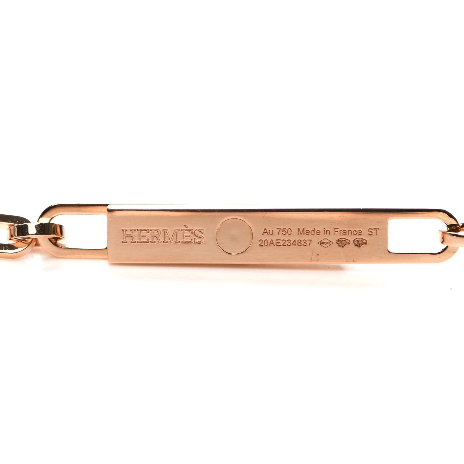 Hermes 18K Rose Gold Diamond Pave PM Kelly Chaine Lariat Necklace ST 4 of 5