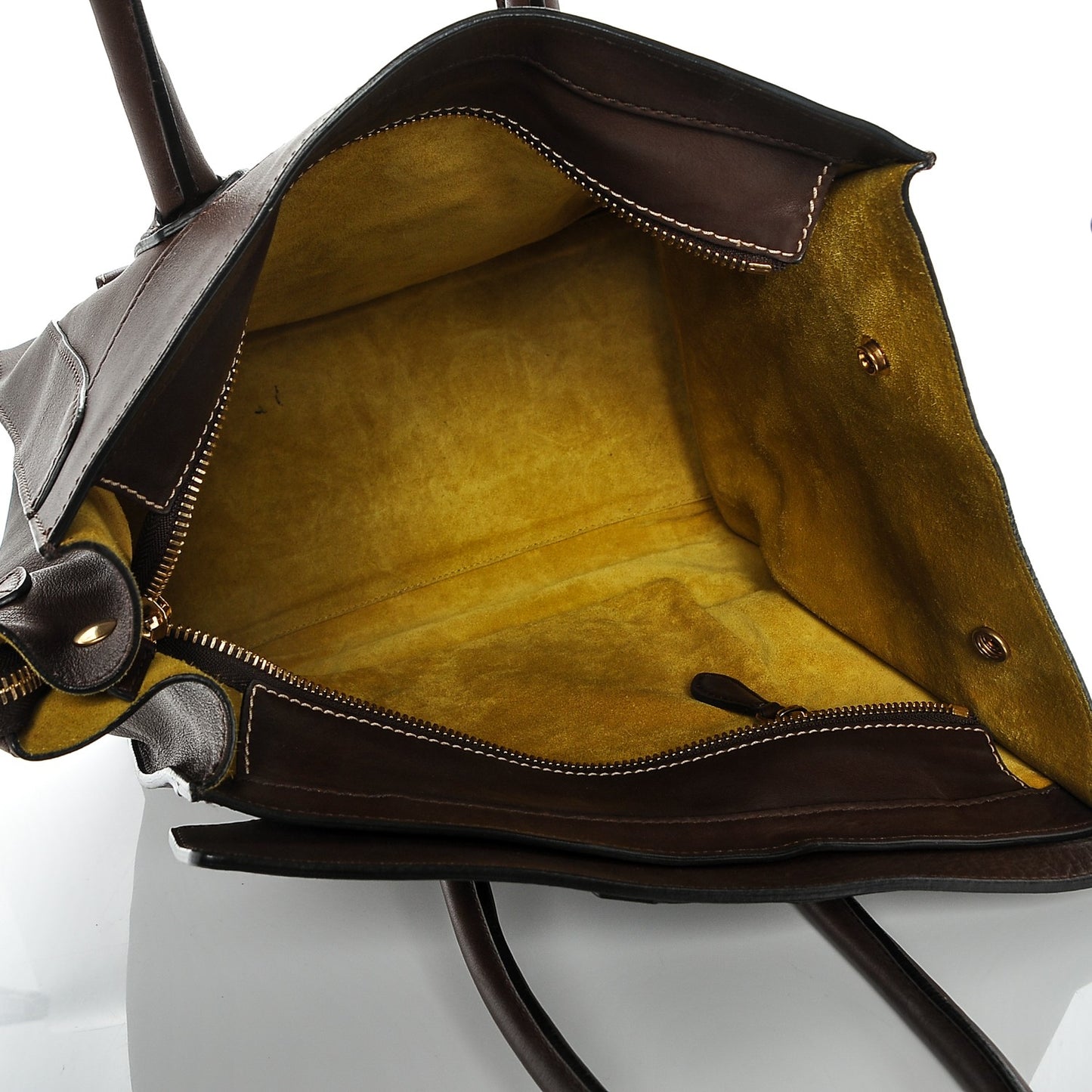 Smooth Calfskin Mini Envelope Luggage Brown