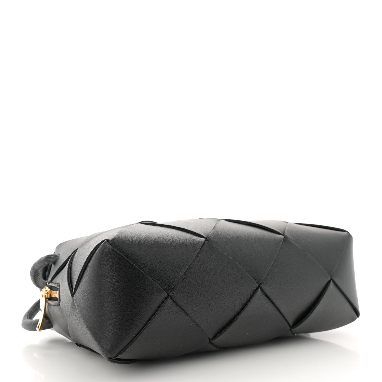 Bottega Veneta Lambskin Maxi Intrecciato Small Cassette Camera Bag Black 4 of 9