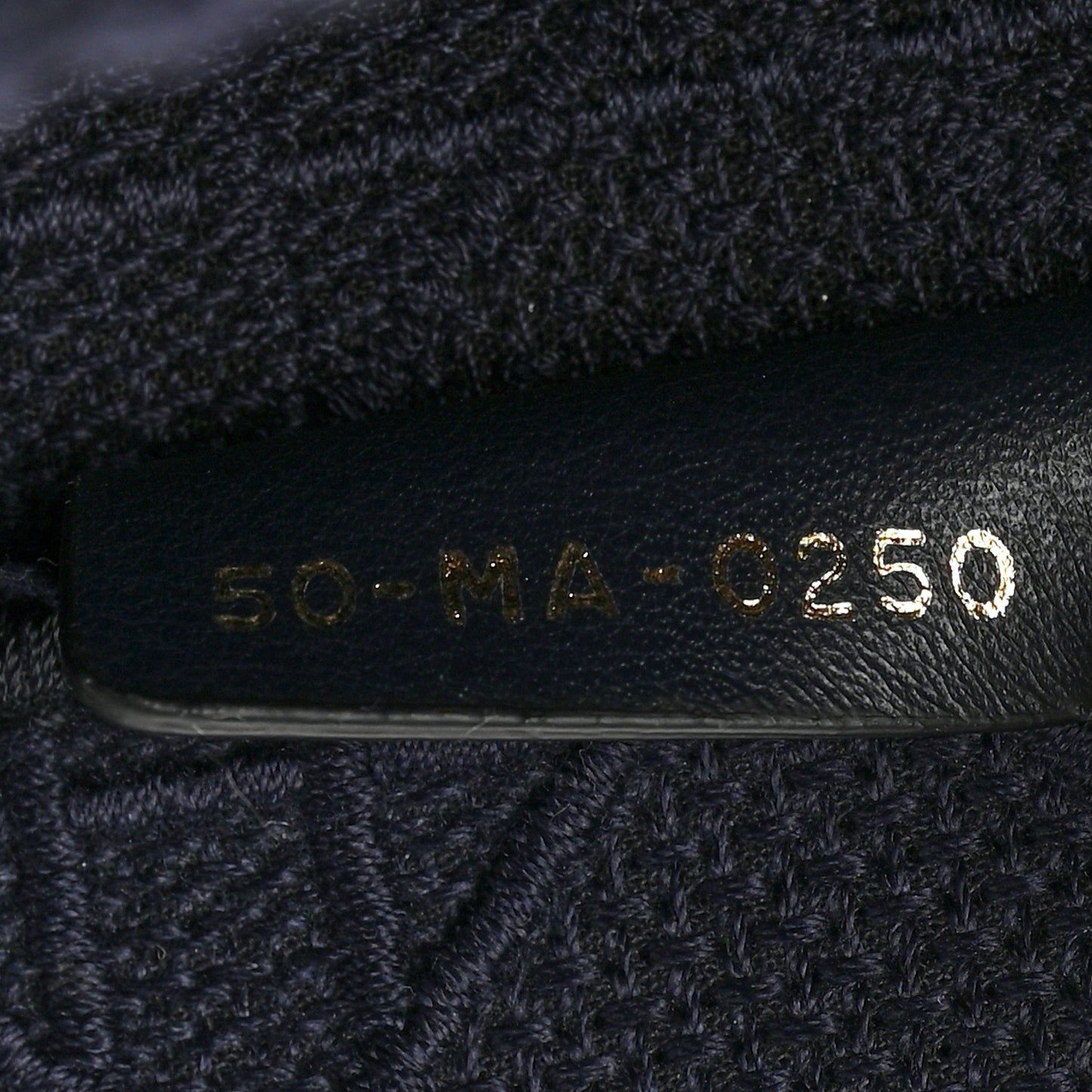 Embroidered Cannage Medium Book Tote Navy