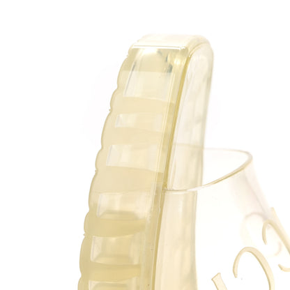Gucci Rubber Gucci Logo Womens Platform 20/60mm Slide Sandals 37 Transparent 11 of 11