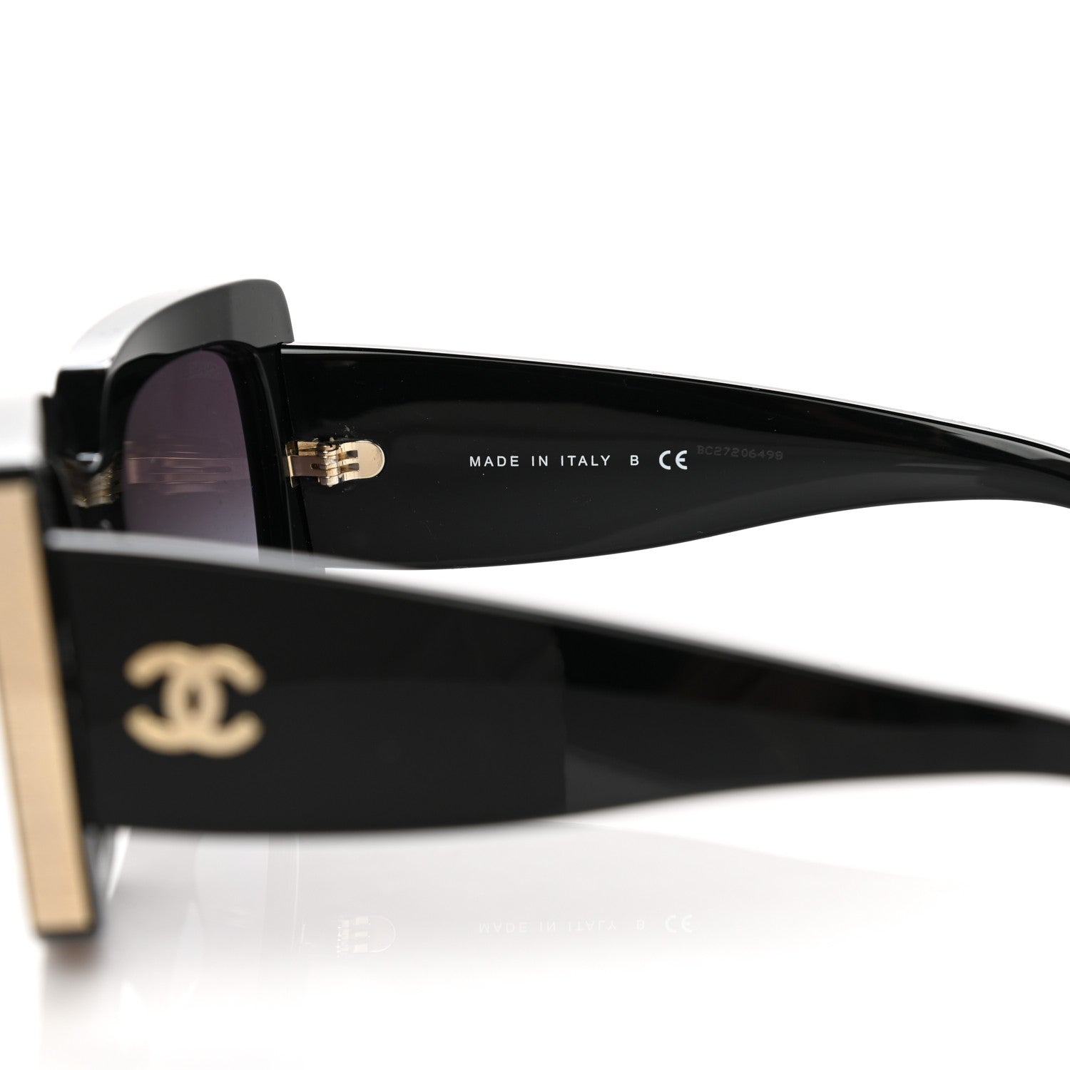 Chanel Acetate Rectangle Sunglasses 5435 Black 5 of 8