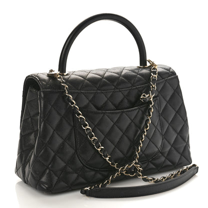 Chanel Caviar Quilted Small Coco Handle Flap Black 3 of 11