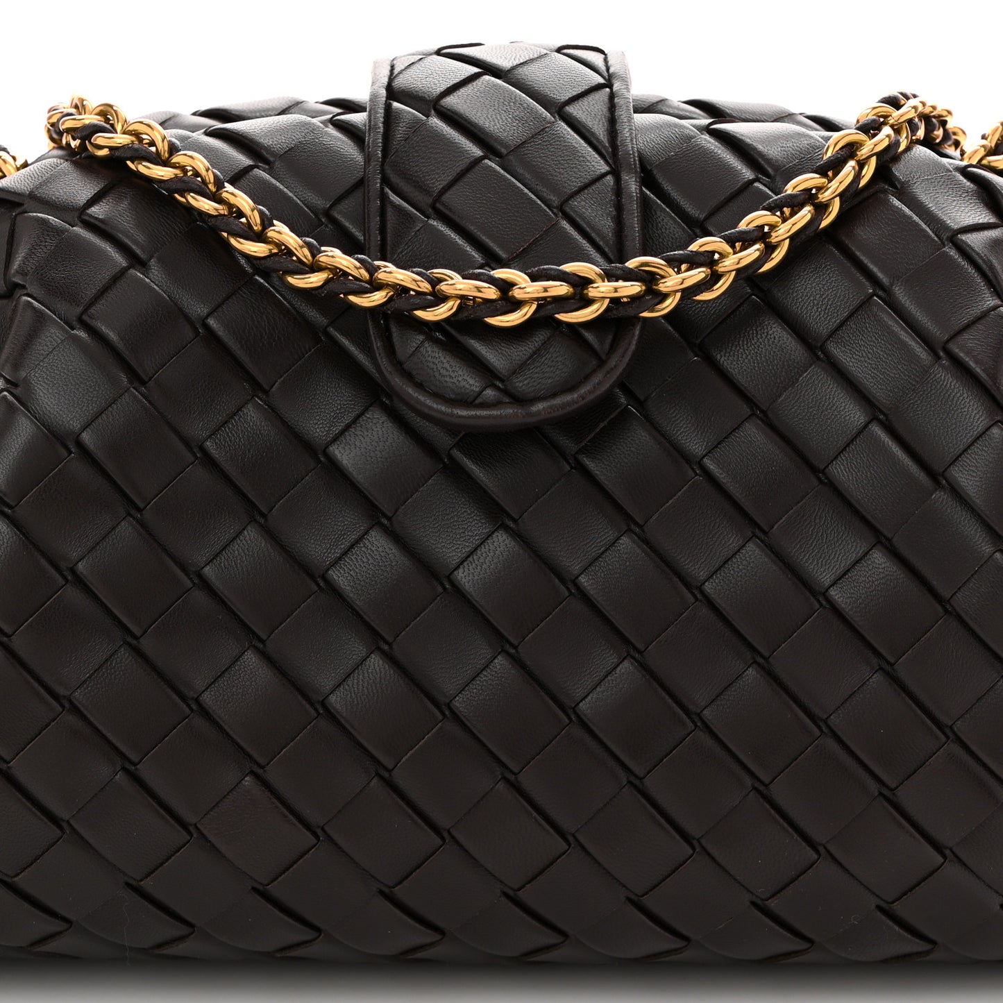Nappa Intrecciato Teen The Lauren 1980 Clutch With Chain Fondant
