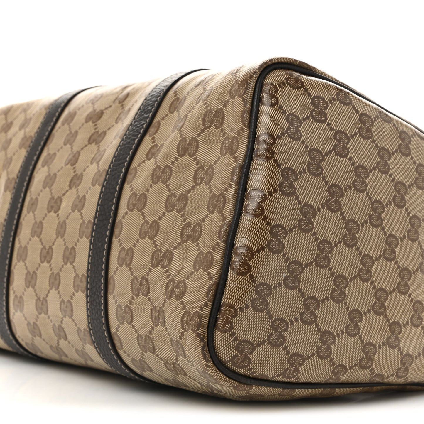 Crystal Monogram Medium Joy Boston Dark Brown