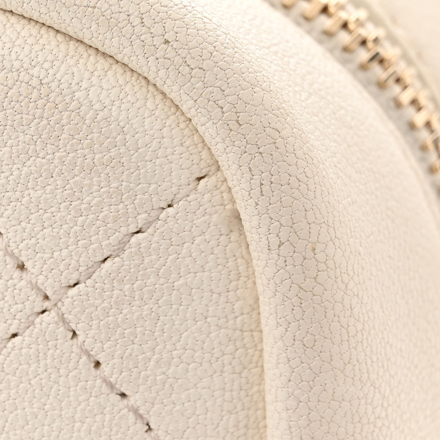 Chanel Goatskin Stitched Casual Trip North South Camera Case White 13 of 14