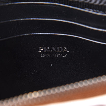 Prada Soft Calfskin Mini Double Zip Crossbody Bag Cognac White 5 of 8