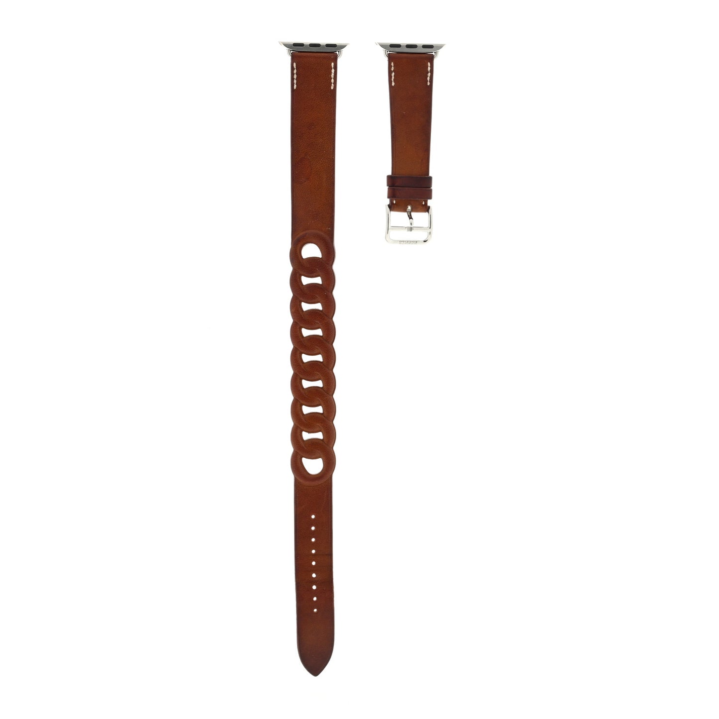 Barenia 41mm Gourmette Apple Watch Double Tour Strap Fauve