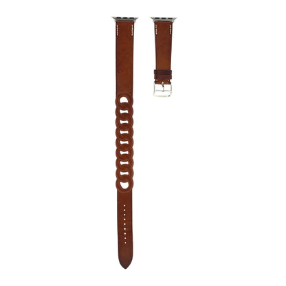 Hermes Barenia 41mm Gourmette Apple Watch Double Tour Strap Fauve 1 of 6