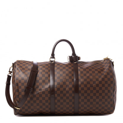 Louis Vuitton Damier Ebene Keepall Bandouliere 55 1 of 9