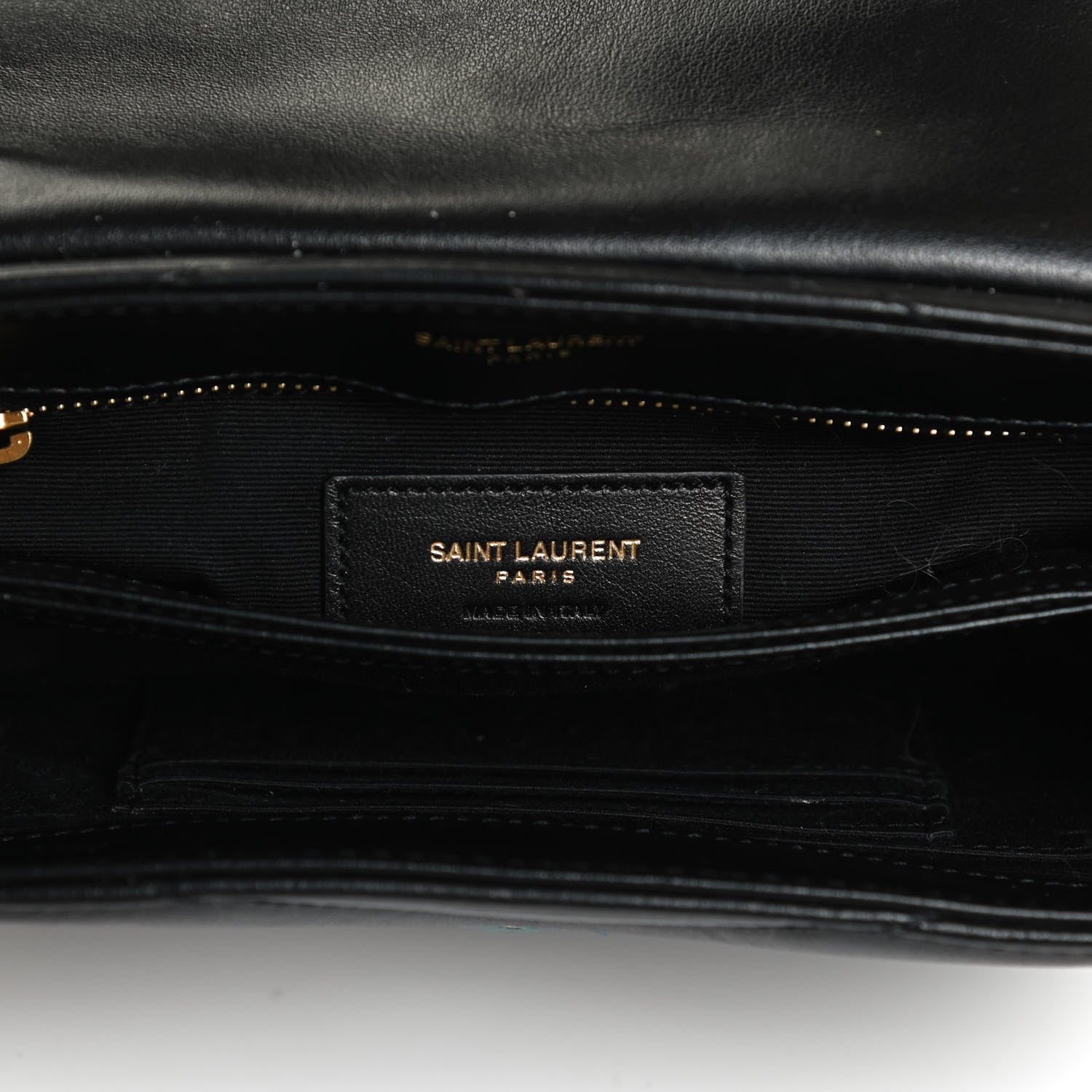 Saint Laurent Calfskin Y Quilted Monogram Toy Loulou Crossbody Bag Black 6 of 15