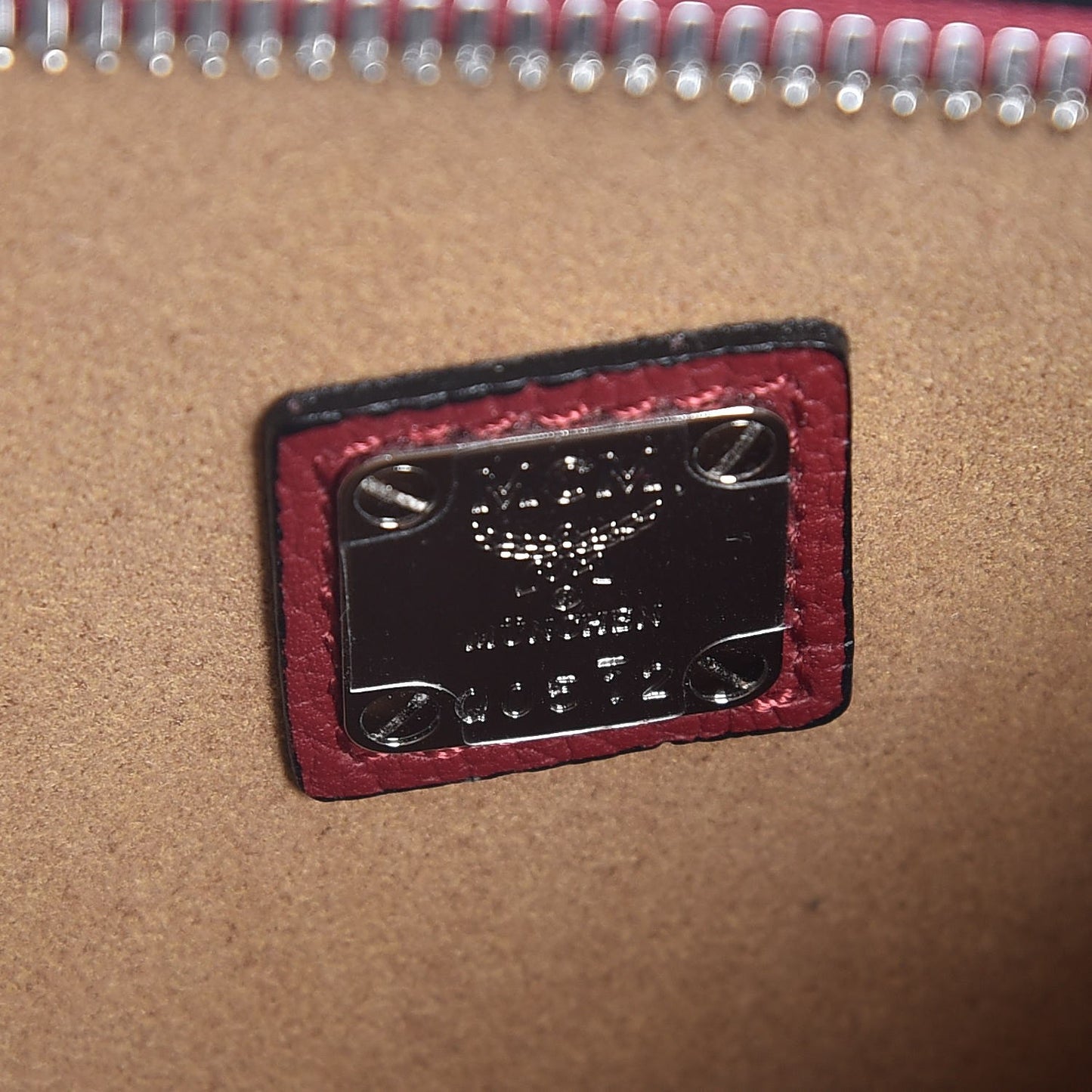 Grained Calfskin Milla Double Crossbody Bag Sash Burgundy