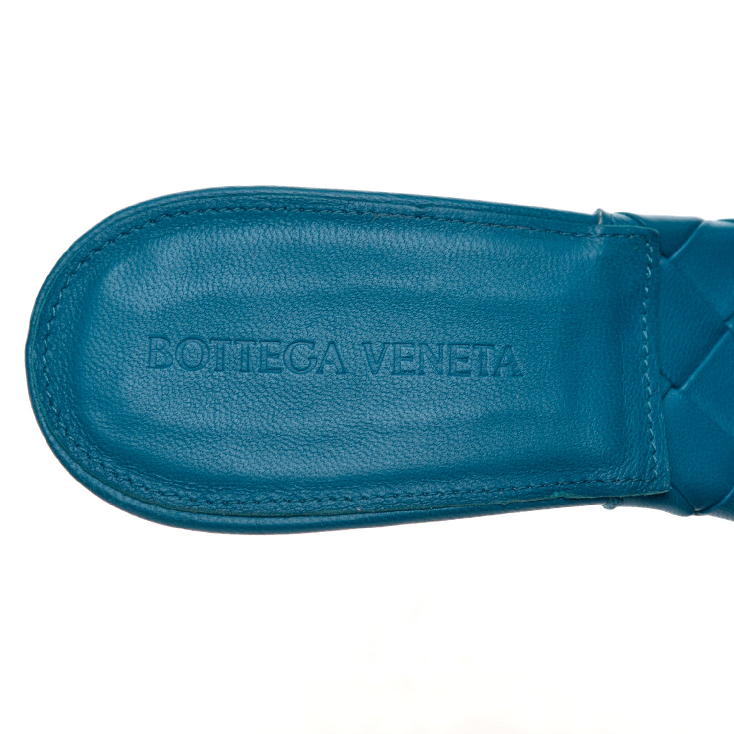 Bottega Veneta Nappa Maxi Intrecciato Lido 90mm Mule Sandals 39 Vintage Blue 7 of 8