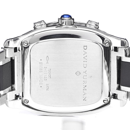 David Yurman Stainless Steel Rubber Diamond Bezel 35mm Thoroughbred Chronograph Quartz Watch Black 5 of 9