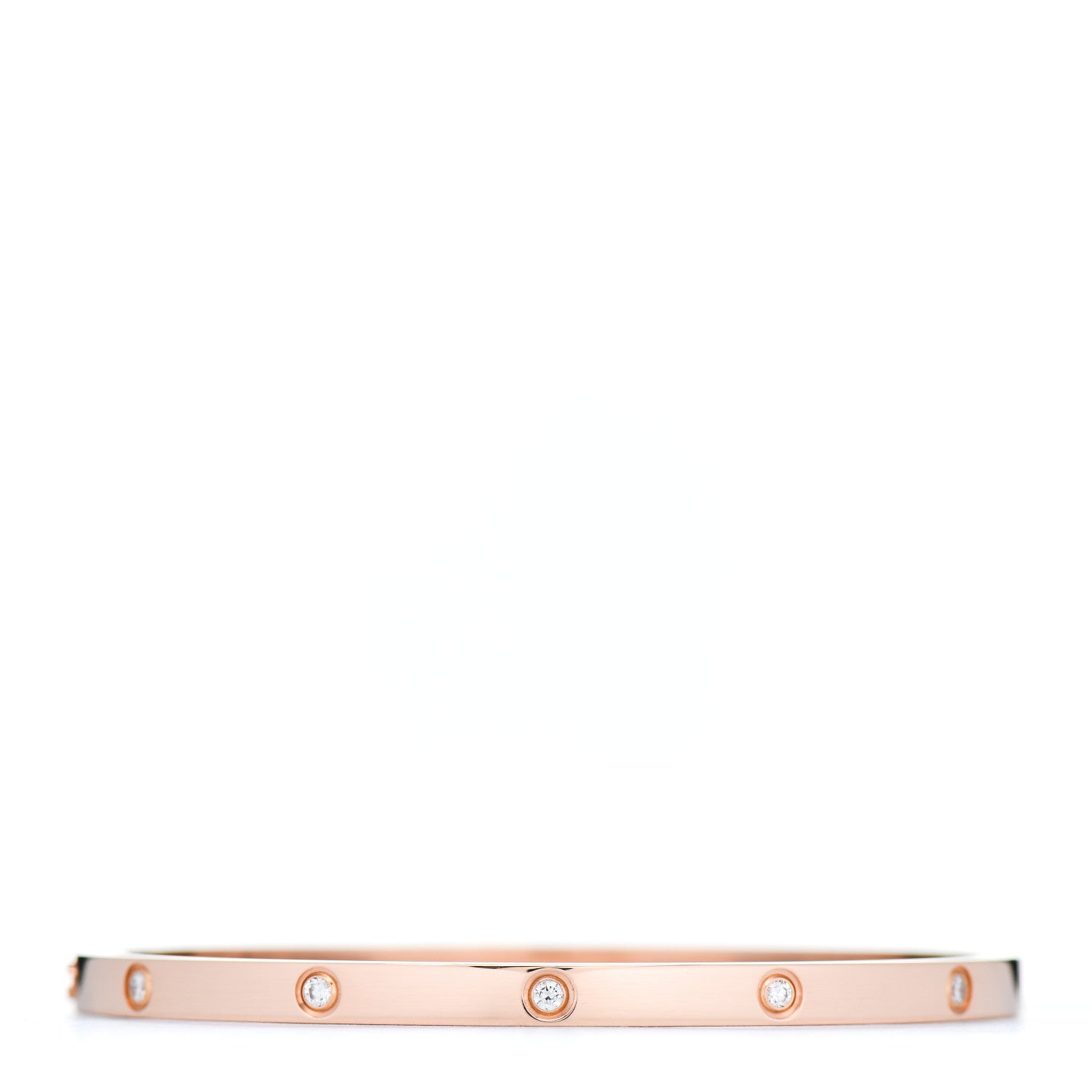 Cartier 18K Pink Gold 10 Diamond Small LOVE Bracelet 16 3 of 5
