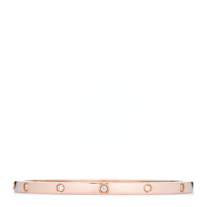 Cartier 18K Pink Gold 10 Diamond Small LOVE Bracelet 16 3 of 5