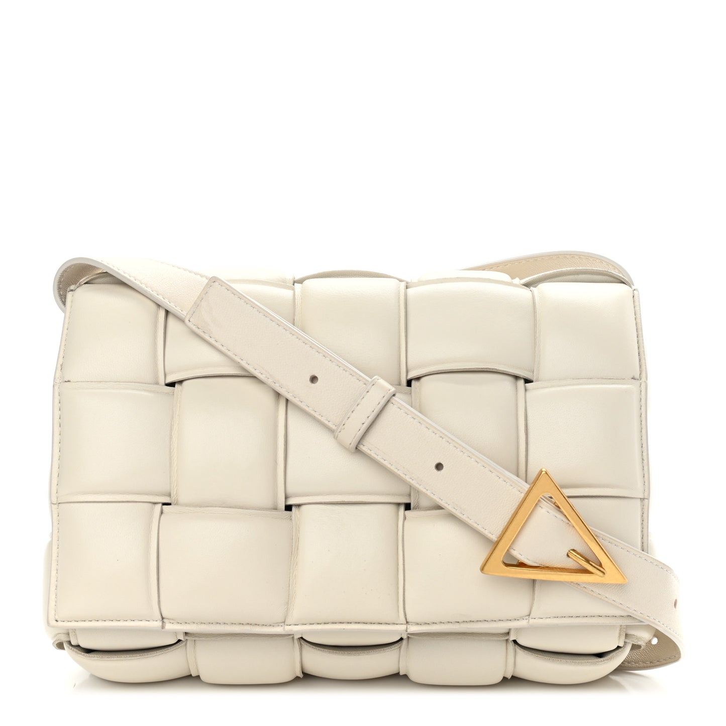 Nappa Maxi Intreccio Padded Cassette Crossbody Bag Plaster