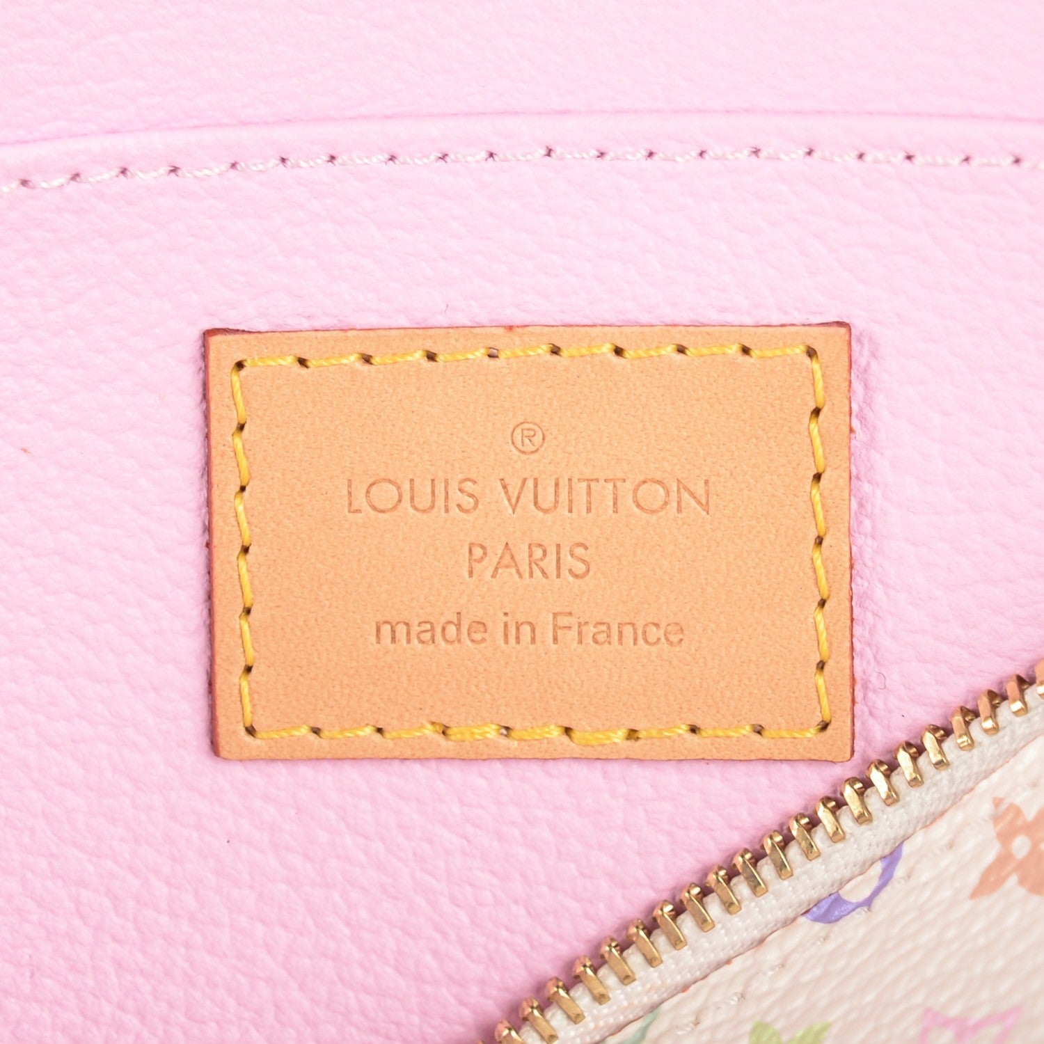 Louis Vuitton Monogram Multicolor Cosmetic Pouch White Litchi 6 of 7