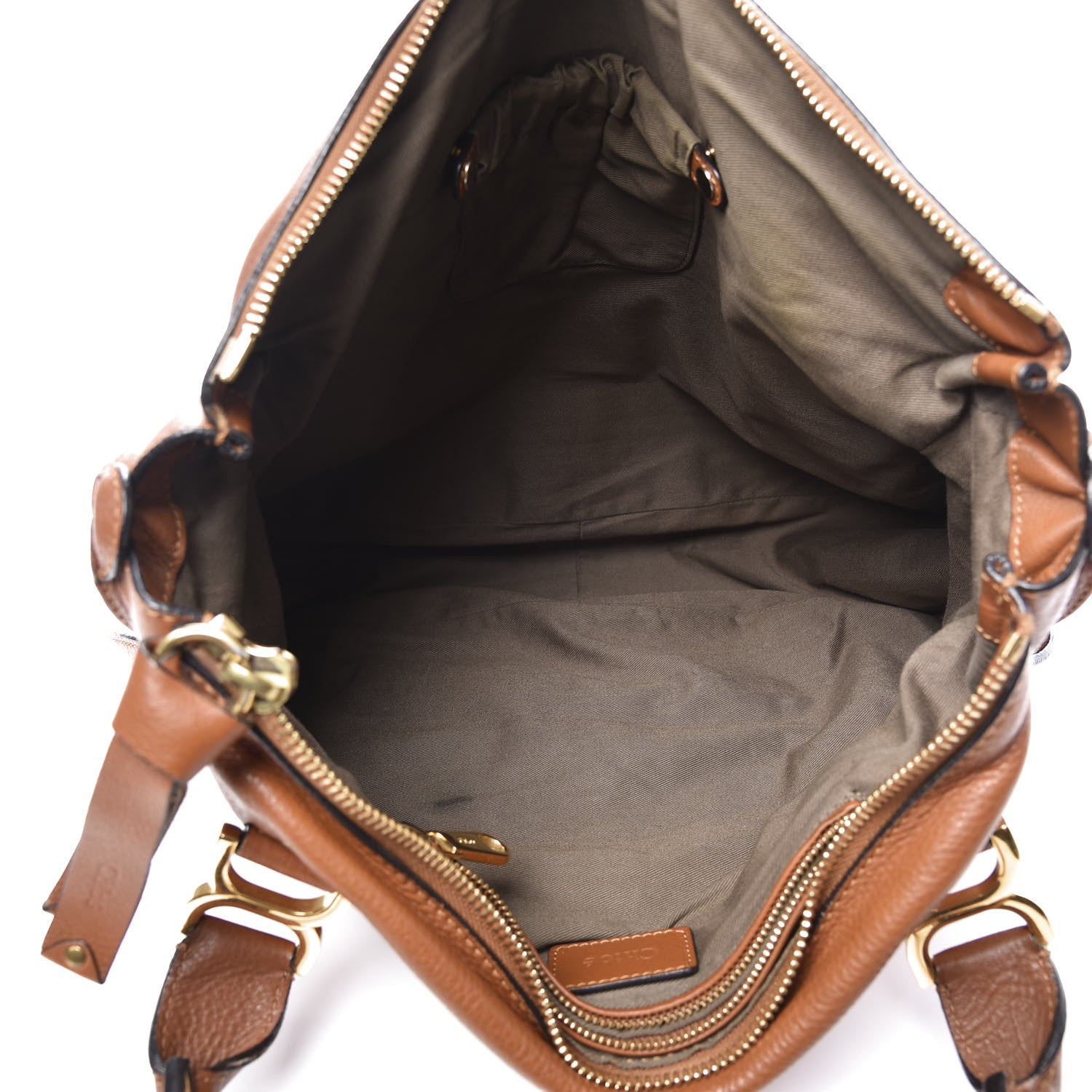 Chloe Calfskin Large Marcie Satchel Tan 4 of 9