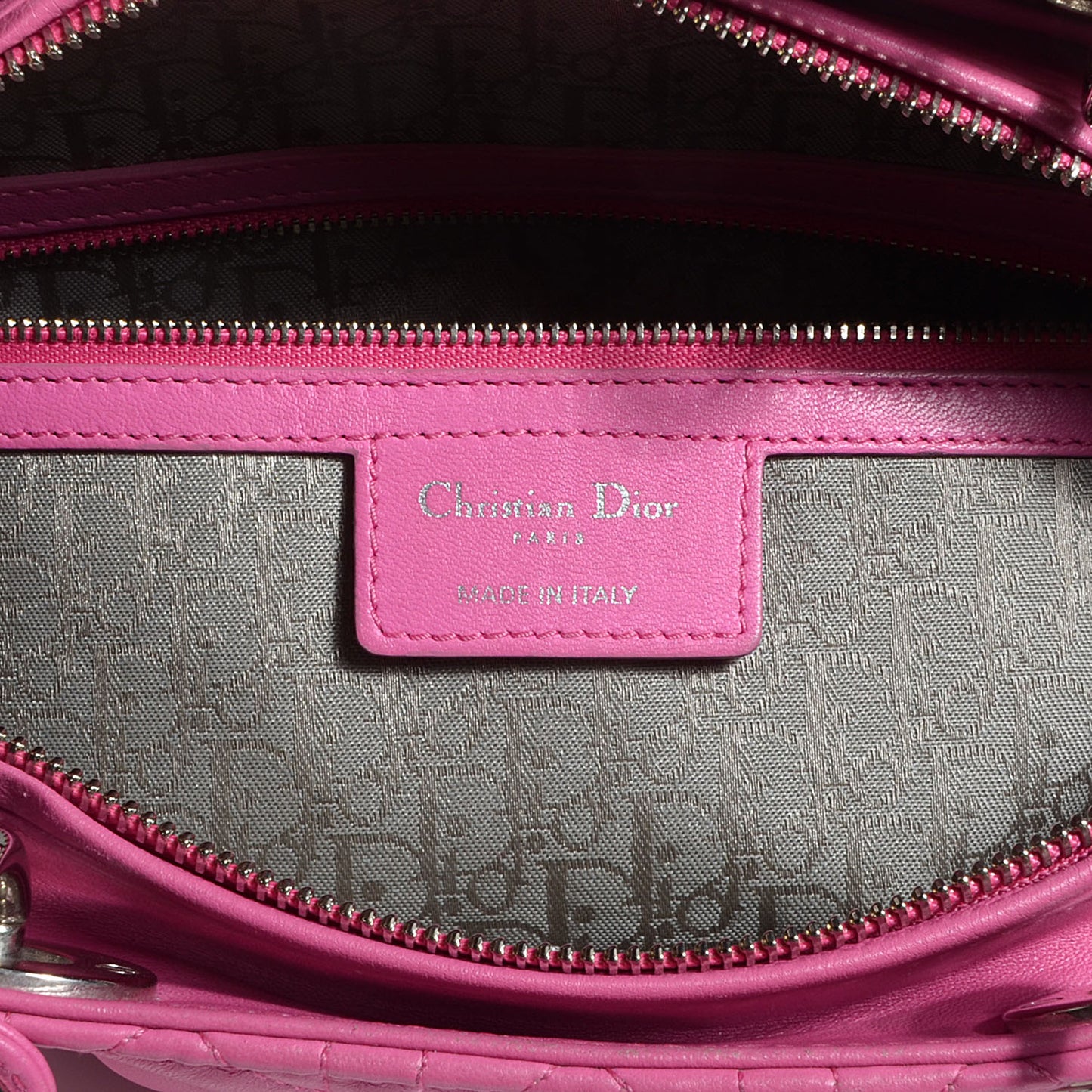 Lambskin Cannage Large Lady Dior Pink