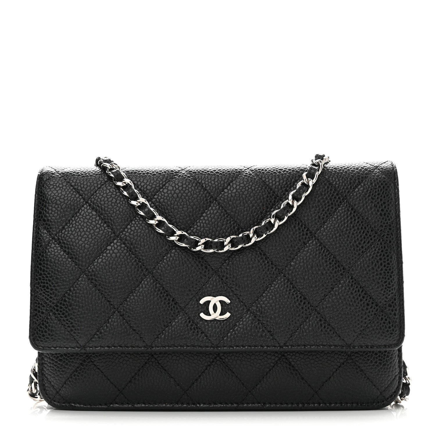 Chanel Caviar Quilted Wallet on Chain WOC Black 1 of 12