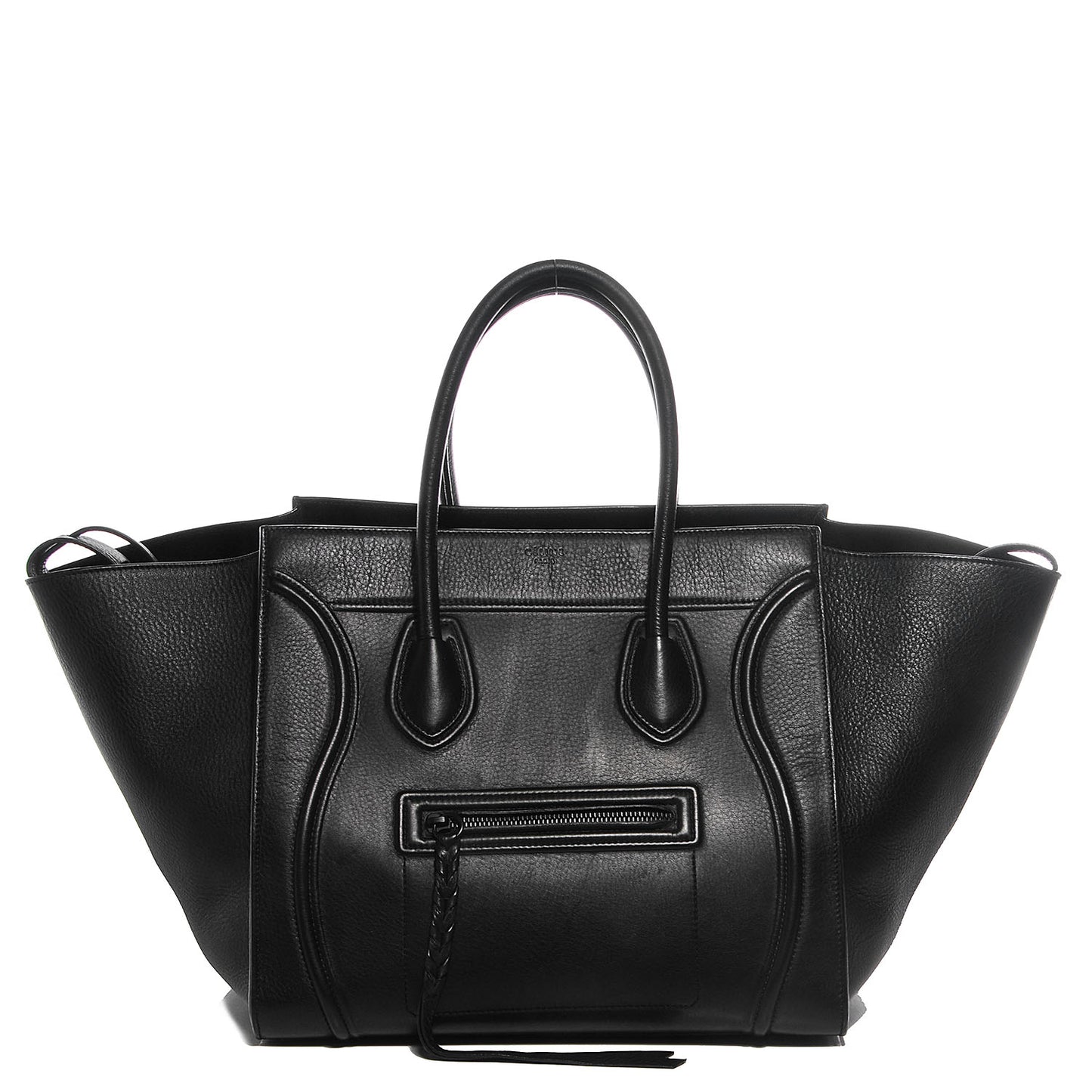 Supple Calfskin Medium Phantom Luggage Black