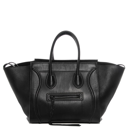 Celine Supple Calfskin Medium Phantom Luggage Black 1 of 8