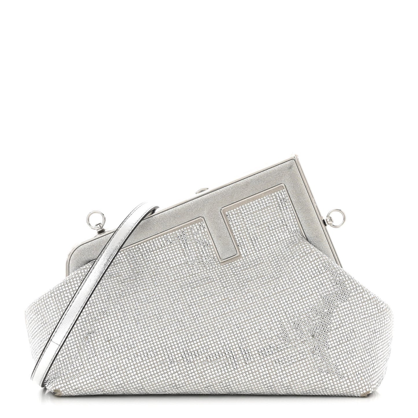 Crystal Embellished Small First Argento
