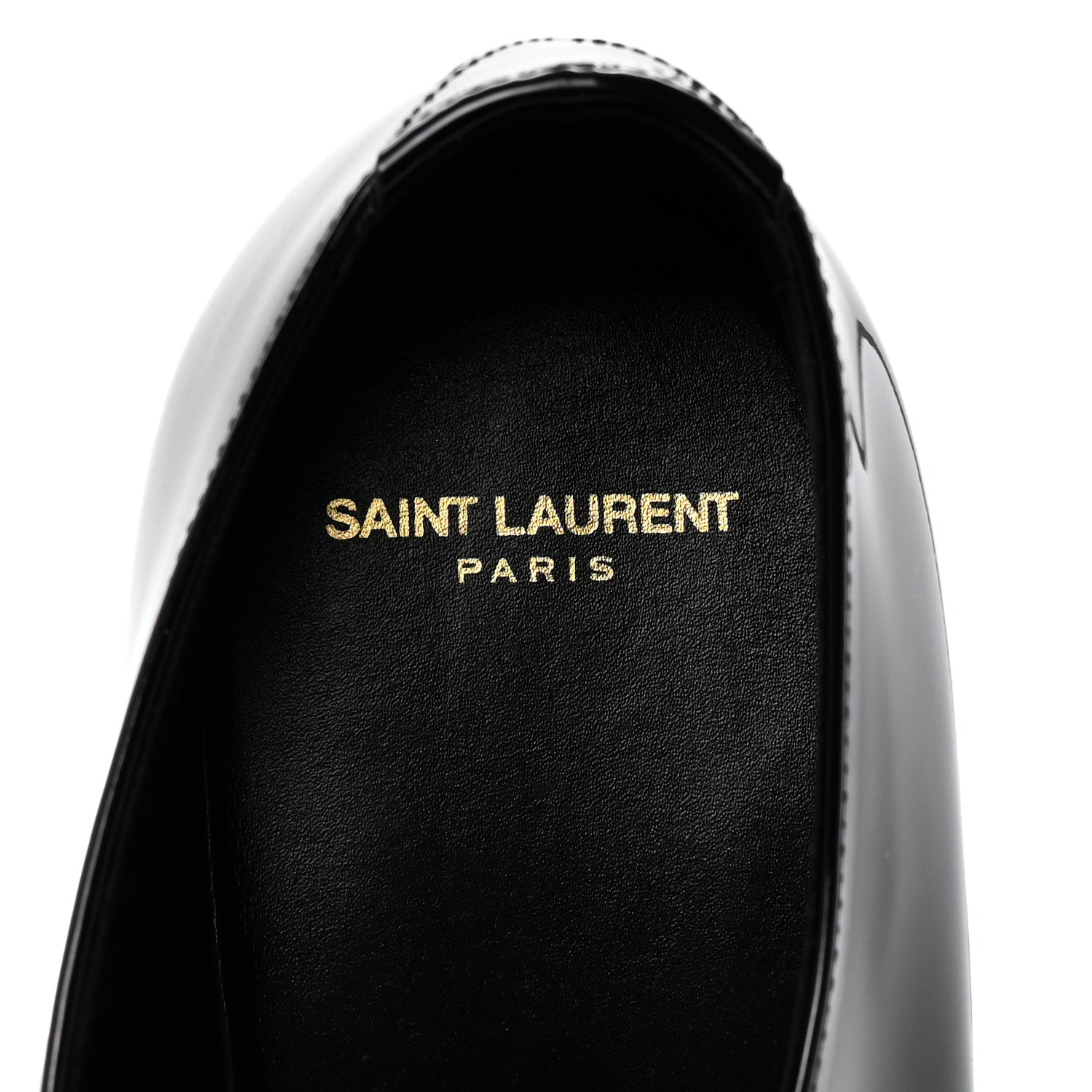 Saint Laurent Patent Calfskin Mens Derby Lace Up Shoes 41.5 Black 8 of 9
