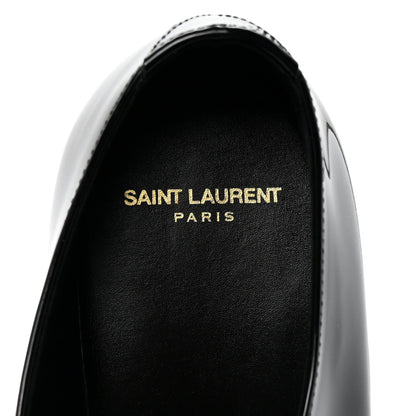 Saint Laurent Patent Calfskin Mens Derby Lace Up Shoes 41.5 Black 8 of 9