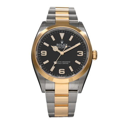 Rolex Stainless Steel 18K Yellow Gold 36mm Oyster Perpetual Explorer Watch Black 124273 1 of 5