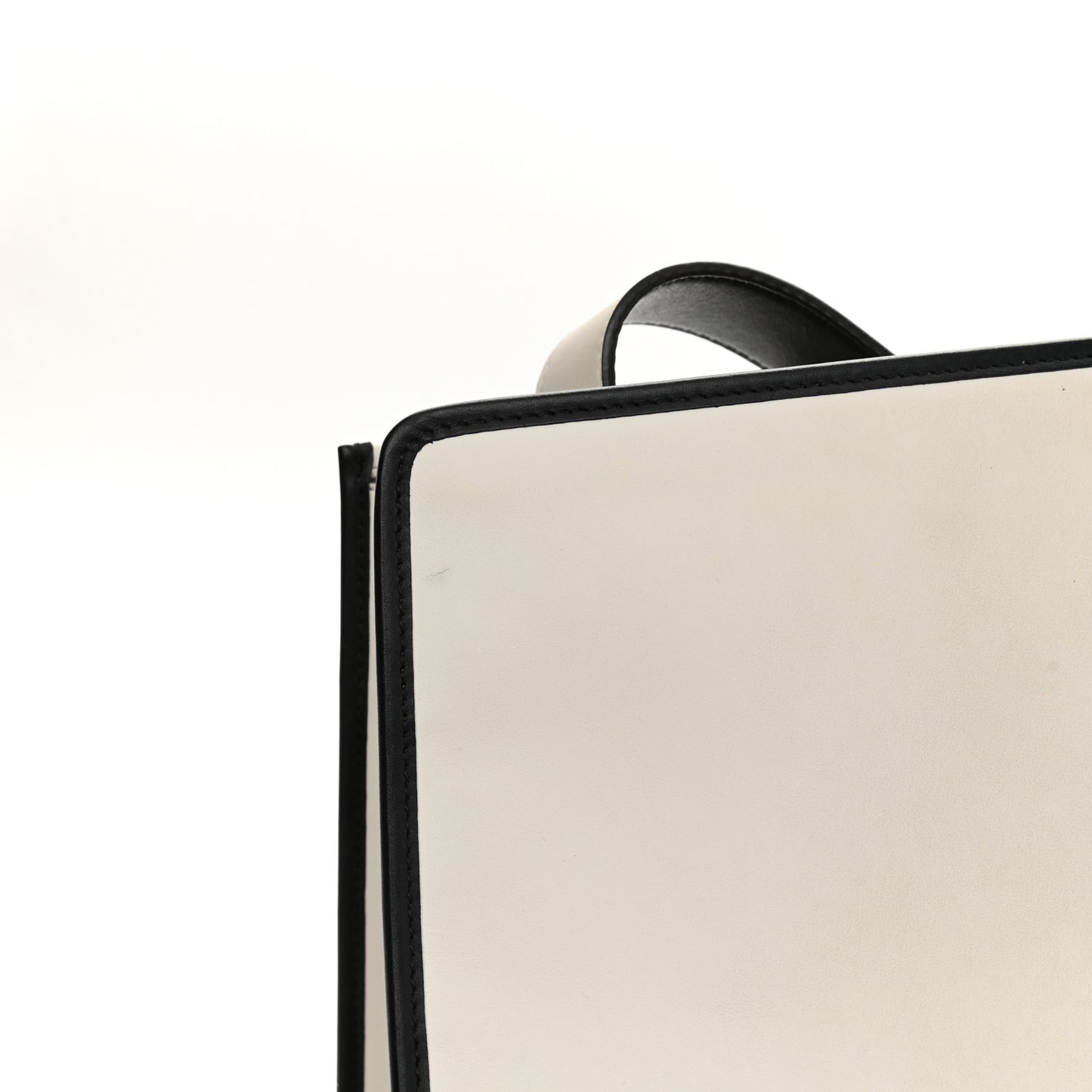 Vitello Century Opaco F is Fendi Bi-Color Small Runaway Satchel White Ice Black