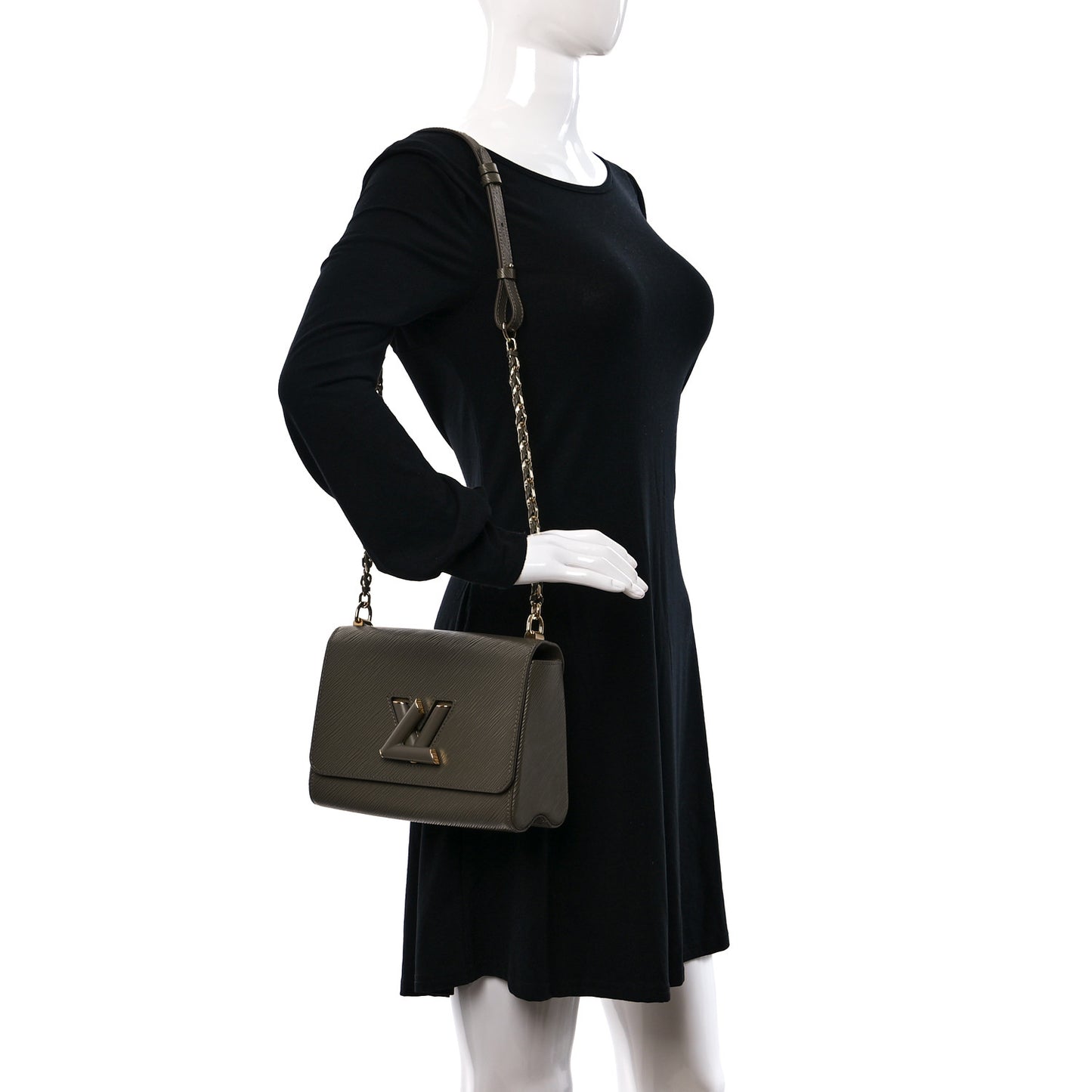Epi Twist Shoulder Bag MM Smokey Brown