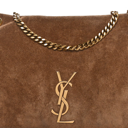 Saint Laurent Smooth Calfskin Suede Medium Reversible Monogram Kate Satchel Light Ochre 8 of 10