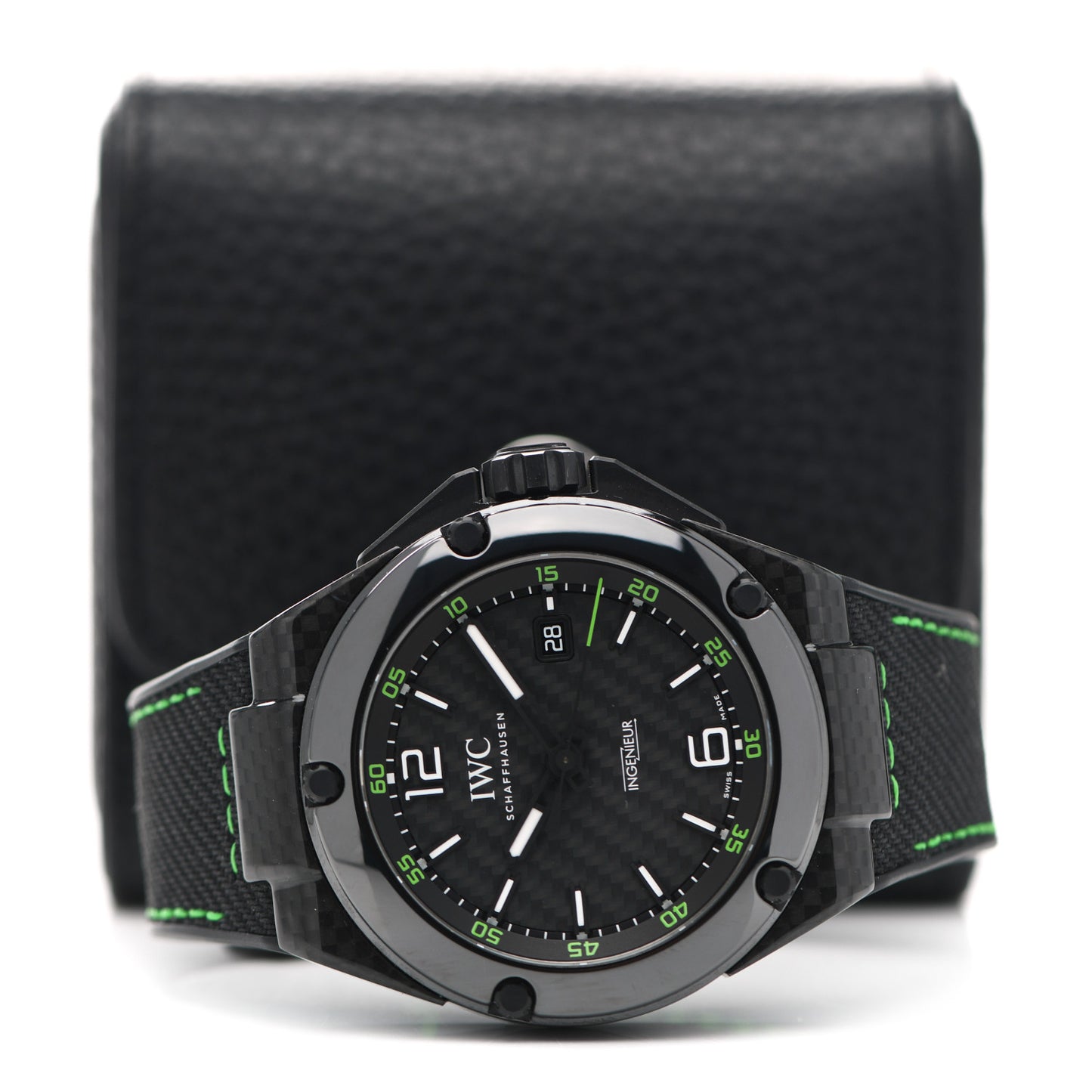Black Carbon Rubber 46mm Ingenieur Automatic Watch Black IW322404