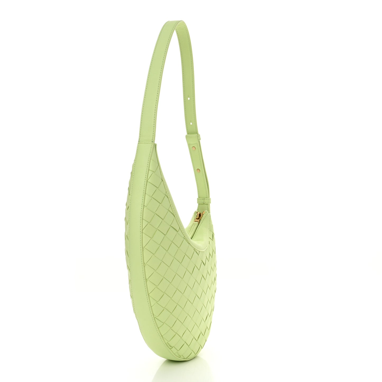 Nappa Intrecciato Small Drop Shoulder Bag Fennel