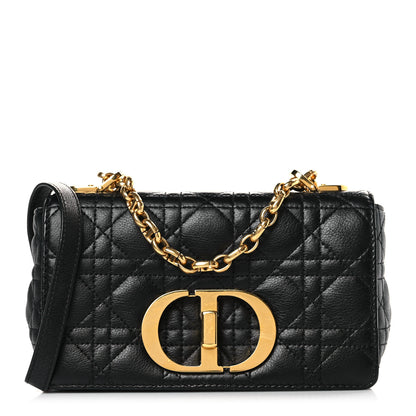 Christian Dior Calfskin Cannage Small Caro Bag Black 2 of 9