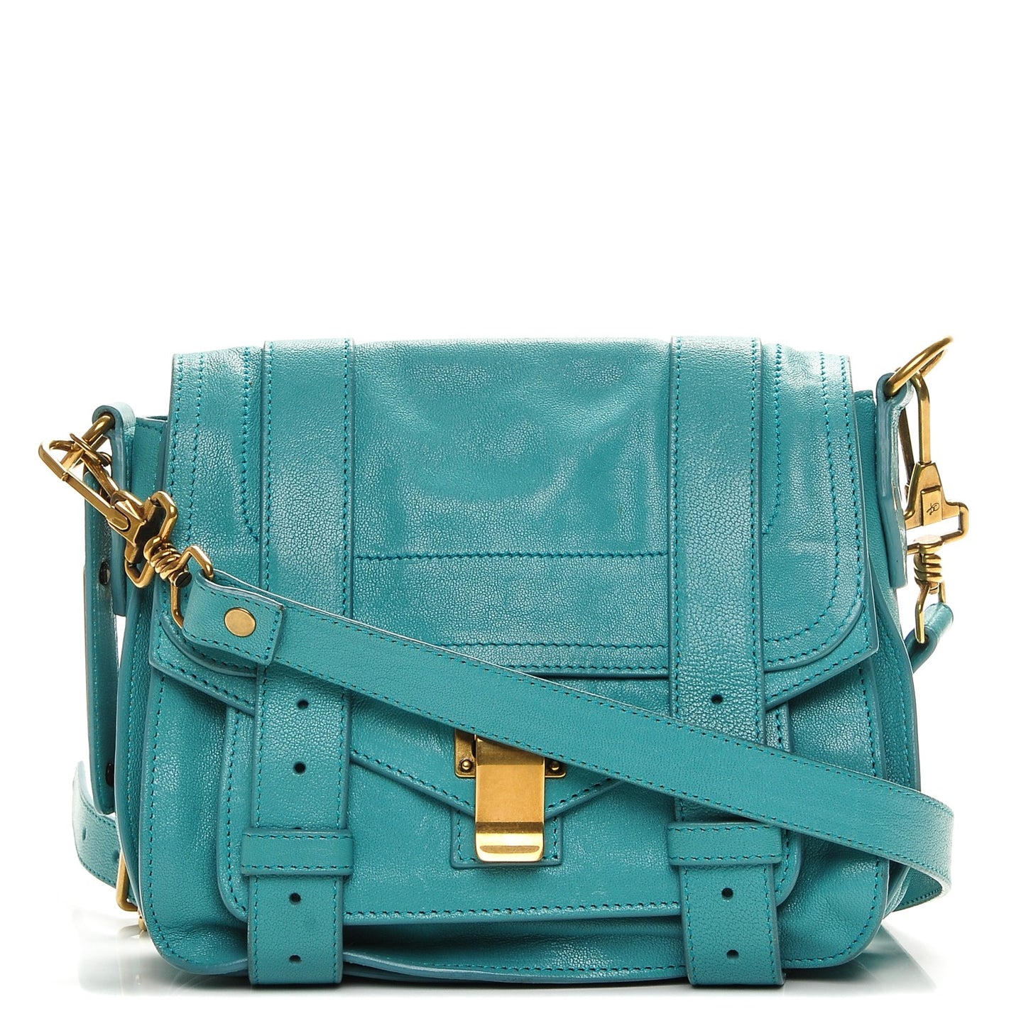 Lambskin PS1 Mini Pouch Messenger Bag Lagoon
