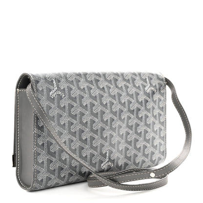 Goyard Goyardine Monte Carlo Bois Clutch With Strap Gray 3 of 12