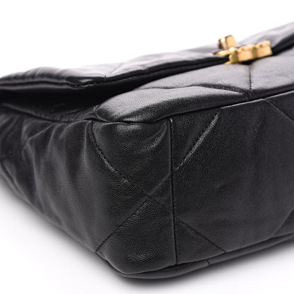 Chanel Goatskin Quilted Medium 19 Flap Black 9 of 11