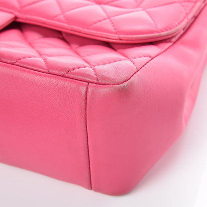 Chanel Lambskin Quilted Jumbo Mademoiselle Chic Flap Fuchsia 22 of 32